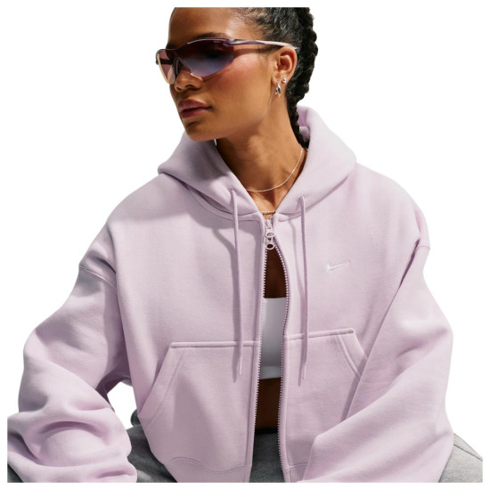 Nike Γυναικεία ζακέτα Studio Fleece Oversized Cropped Full-Zip Hoodie